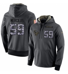 NFL Mens Nike Houston Texans 59 Whitney Mercilus Stitched Black Anthracite Salute to Service Player Performance Hoodie
