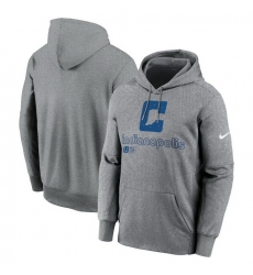 Men Nike Heather Gray Indianapolis Colts Performance Pullover Hoodie