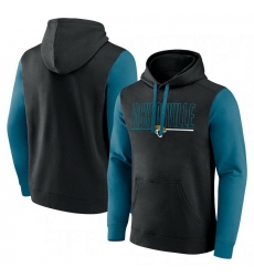 Men Teal Jacksonville Jaguars Outline Pullover Hoodie