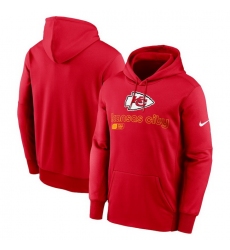 Men Nike Red Kansas City Chiefs Performance Pullover Hoodie