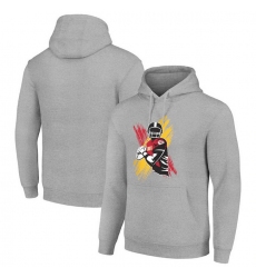 Men Starter Heather Gray Kansas City Chiefs Player X Fleece Pullover Hoodie