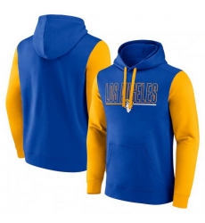 Men Gold Los Angeles Rams Outline Pullover Hoodie