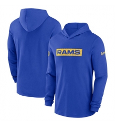 Men Los Angeles Rams Royal Sideline Performance Hoodie