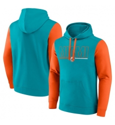 Men Orange Miami Dolphins Outline Pullover Hoodie