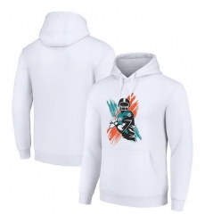 Men Starter White Miami Dolphins Player X Fleece Pullover Hoodie