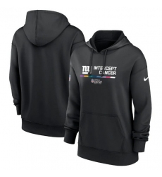 Women New York Giants 2022 Black NFL Crucial Catch Therma Performance Pullover Hoodie