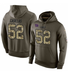 NFL Nike New York Giants 52 Jonathan Casillas Green Salute To Service Mens Pullover Hoodie