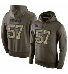 NFL Nike New York Giants 57 Keenan Robinson Green Salute To Service Mens Pullover Hoodie