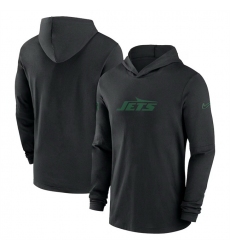 Men New York Jets Black Sideline Performance Hoodie