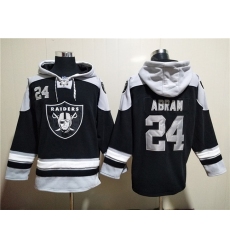 Men Las Vegas Raiders 24 Johnathan Abram Black Ageless Must Have Lace Up Pullover Hoodie