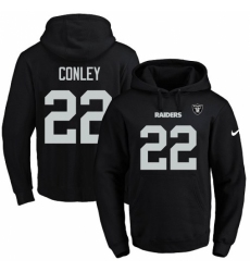 NFL Mens Nike Oakland Raiders 22 Gareon Conley Black Name Number Pullover Hoodie