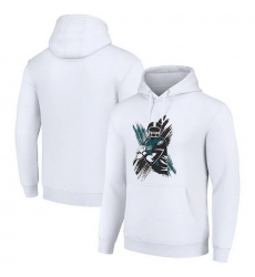 Men Starter White Philadelphia Eagles Player X Fleece Pullover Hoodie