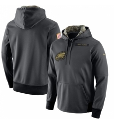 NFL Mens Philadelphia Eagles Nike Anthracite Salute to Service Player Performance Hoodie