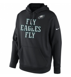 NFL Mens Philadelphia Eagles Nike Black Fly Eagles Fly Pullover Hoodie