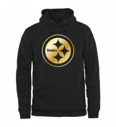 NFL Mens Pittsburgh Steelers Pro Line Black Gold Collection Pullover Hoodie