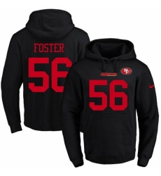 NFL Mens Nike San Francisco 49ers 56 Reuben Foster Black Name Number Pullover Hoodie
