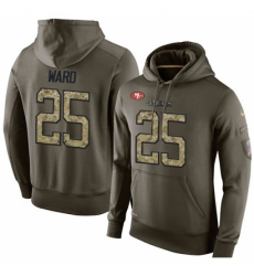 NFL Nike San Francisco 49ers 25 Jimmie Ward Green Salute To Service Mens Pullover Hoodie