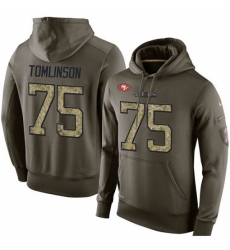 NFL Nike San Francisco 49ers 75 Laken Tomlinson Green Salute To Service Mens Pullover Hoodie