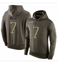 NFL Nike Seattle Seahawks 7 Blair Walsh Green Salute To Service Mens Pullover Hoodie