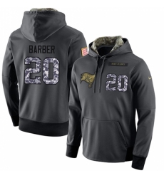 NFL Mens Nike Tampa Bay Buccaneers 20 Ronde Barber Stitched Black Anthracite Salute to Service Player Performance Hoodie