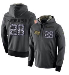NFL Mens Nike Tampa Bay Buccaneers 28 Vernon Hargreaves III Stitched Black Anthracite Salute to Service Player Performance Hoodie