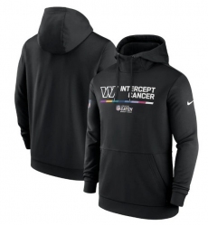 Men Washington Commanders 2022 Black Crucial Catch Therma Performance Pullover Hoodie
