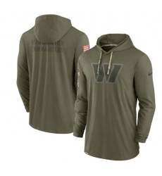 Men Washington Commanders 2022 Olive Salute To Service Tonal Pullover Hoodie
