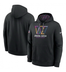 Men Washington Commanders Black 2024 Crucial Catch Club Pullover Hoodie