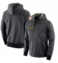 NFL Mens Washington Redskins Nike Anthracite Salute to Service Player Performance Hoodie