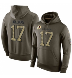 NFL Nike Washington Redskins 17 Doug Williams Green Salute To Service Mens Pullover Hoodie