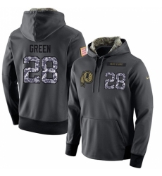 NFL Nike Washington Redskins 28 Darrell Green Stitched Black Anthracite Salute to Service Player Performance Hoodie