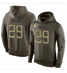 NFL Nike Washington Redskins 29 Kendall Fuller Green Salute To Service Mens Pullover Hoodie