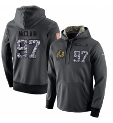 NFL Nike Washington Redskins 97 Terrell McClain Stitched Black Anthracite Salute to Service Player Performance Hoodie
