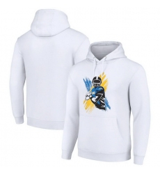 Men Starter White Los Angeles Chargers Player X Fleece Pullover Hoodie