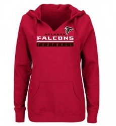 NFL Atlanta Falcons Majestic Womens Self Determination Pullover Hoodie Red