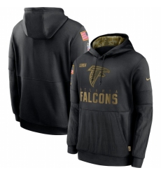 Men Atlanta Falcons Nike 2020 Salute to Service Sideline Performance Pullover Hoodie Black