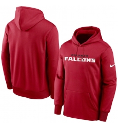 Men Atlanta Falcons Nike Fan Gear Wordmark Performance Pullover Hoodie Red