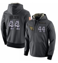 NFL Men Nike Arizona Cardinals 44 Markus Golden Stitched Black Anthracite Salute to Service Player Performance Hoodie
