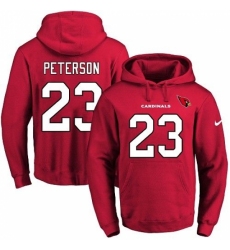 NFL Mens Nike Arizona Cardinals 23 Adrian Peterson Red Name Number Pullover Hoodie