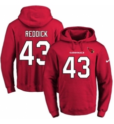 NFL Mens Nike Arizona Cardinals 43 Haason Reddick Red Name Number Pullover Hoodie