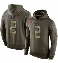 NFL Nike Arizona Cardinals 2 Andy Lee Green Salute To Service Mens Pullover Hoodie