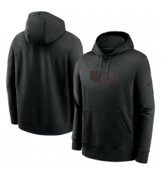 Men Nike Black Chicago Bears Edge French Terry Club Pullover Hoodie