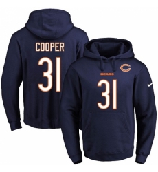NFL Mens Nike Chicago Bears 31 Marcus Cooper Navy Blue Name Number Pullover Hoodie