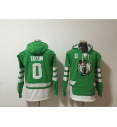 Men's Boston Celtics #0 Jayson Tatum Green Pullover Hoodie II