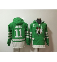 Men's Boston Celtics #11 Kyrie Irving Green Stitched Hoody