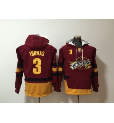 Men Cleveland Cavaliers #3 Isaiah Thomas Red Name & Number Pullover NBA Hoodie