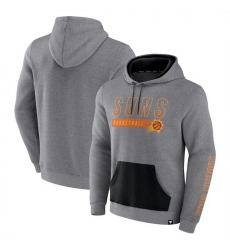 Men Phoenix Suns Heathered Gray Off The Bench Color Block Pullover Hoodie
