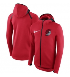 Men Portland Trail Blazers Nike Showtime Therma Flex Performance Full Zip Hoodie Red