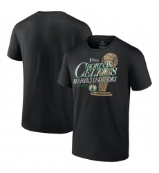 Men Boston Celtics Black 2024 Finals Champions Fast Break Finish Trophy T Shirt
