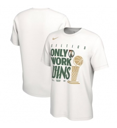 Men Boston Celtics White 2024 Finals Champions Big Tall Parade T Shirt